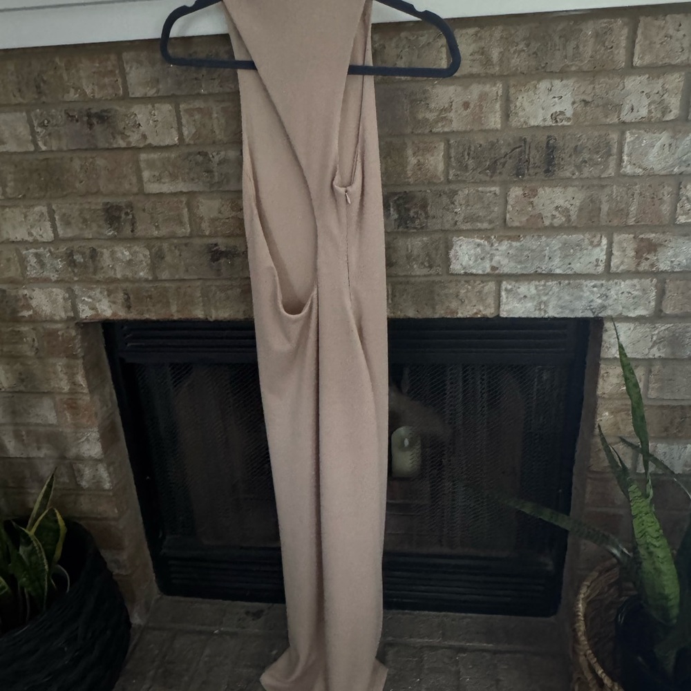 MISHA COLLECTION Beige Midi Dress